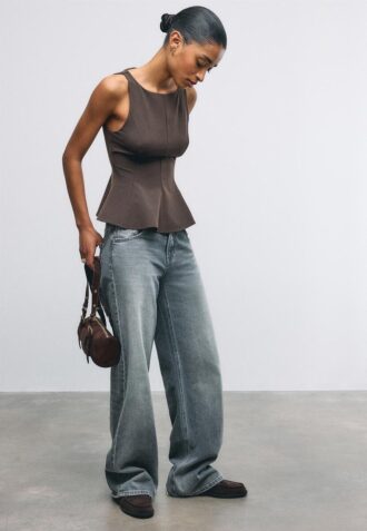 Sleeveless Peplum Top