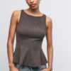 Sleeveless Peplum Top