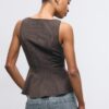Sleeveless Peplum Top