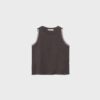 Sleeveless T-Shirt with Stud Embroidery