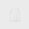 Sleeveless T-Shirt with Stud Embroidery