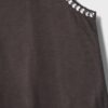 Sleeveless T-Shirt with Stud Embroidery