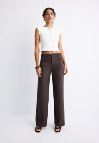 Slim Fit Straight Trousers