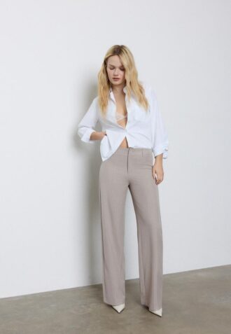 Slim Fit Straight Trousers