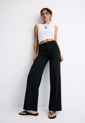 Slim Fit Straight Trousers
