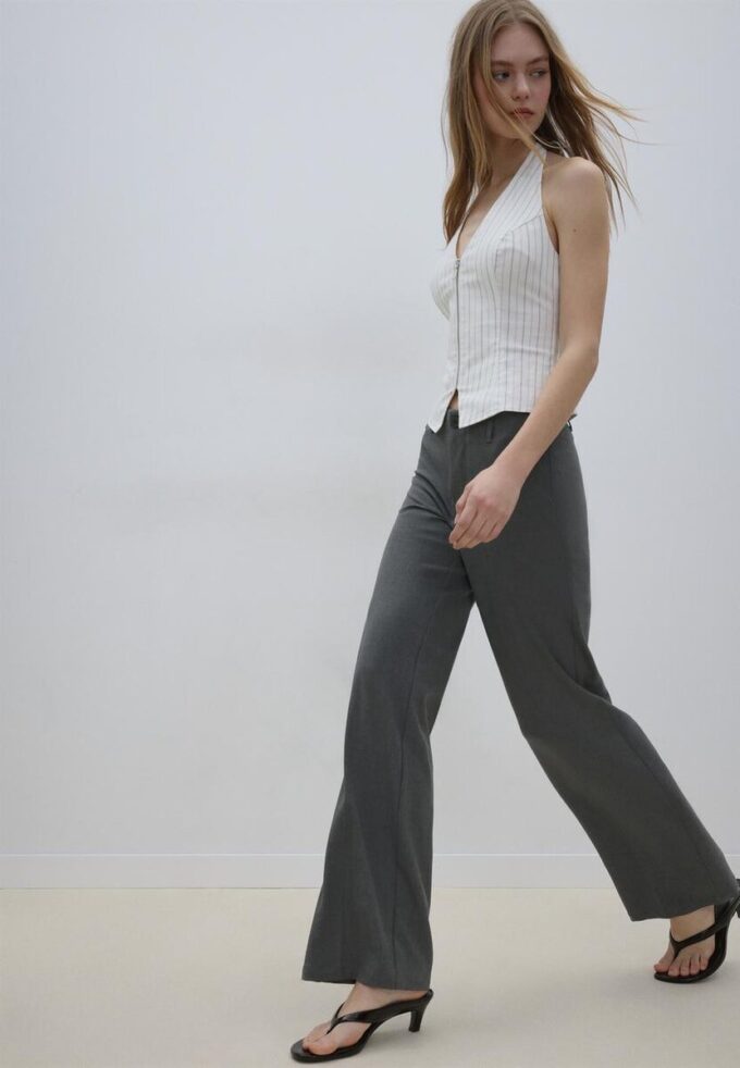 Slim Fit Straight Trousers