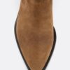 Slouchy Cowboy Leather Ankle Boots
