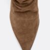 Slouchy Leather Heeled Ankle Boots