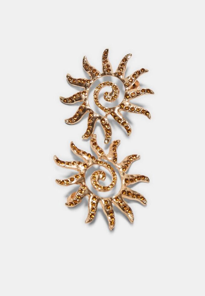Small Sun Rhinestone Earrings Small Sun Rhinestone Earrings