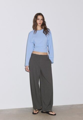 Smart Baggy Trousers with Seam Detail