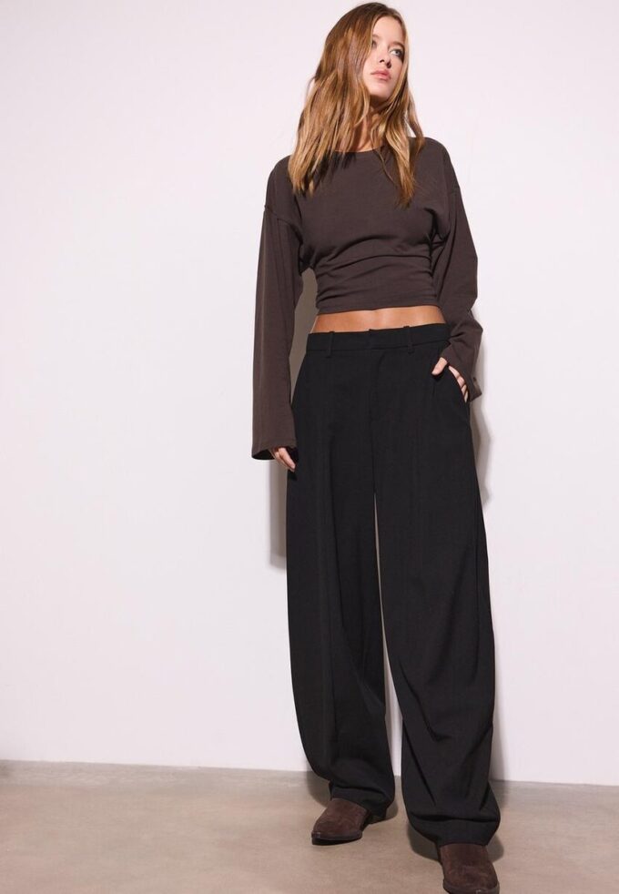 Smart Baggy Trousers with Seam Detail