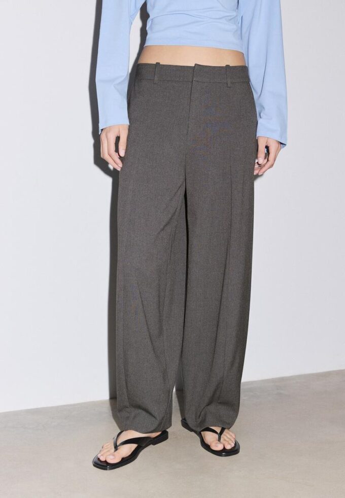 Smart Baggy Trousers with Seam Detail