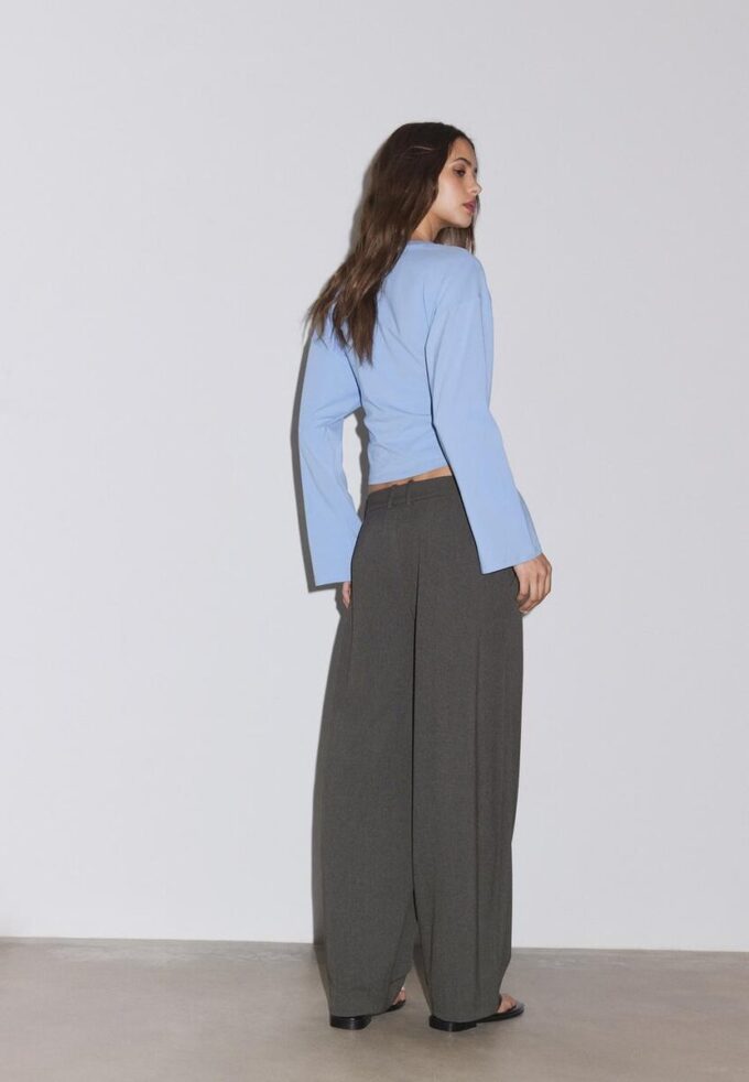 Smart Baggy Trousers with Seam Detail