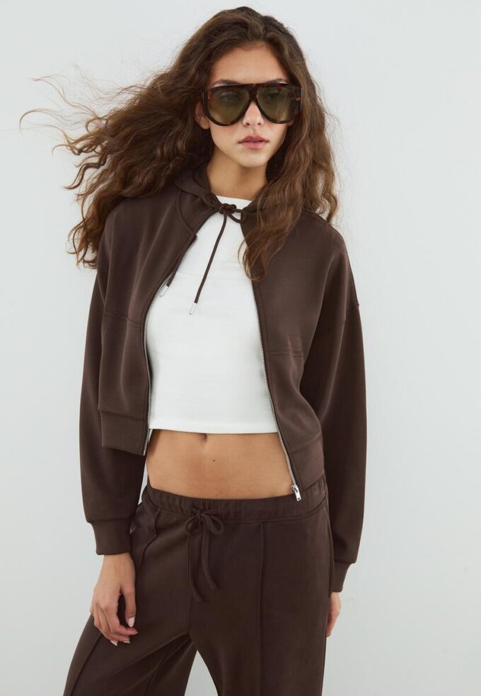 Soft-Feel Zip-Up Sweatshirt
