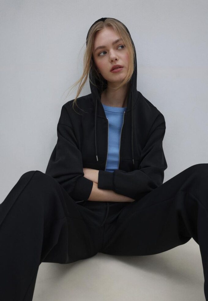 Soft-Feel Zip-Up Sweatshirt
