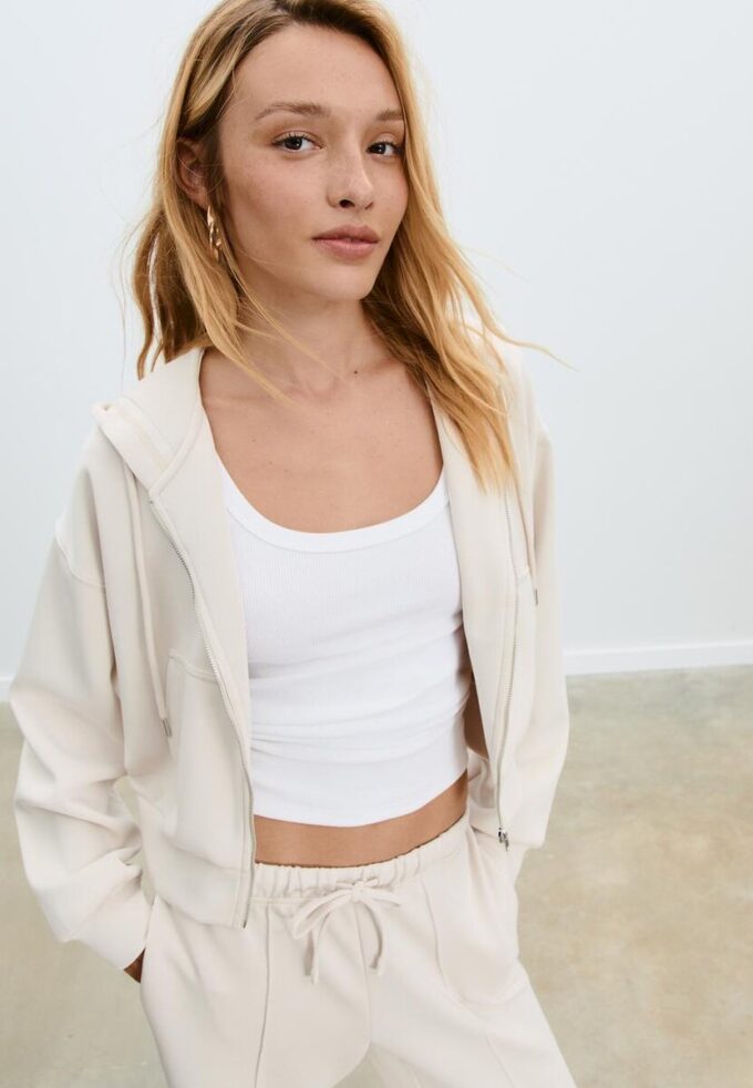 Soft-Feel Zip-Up Sweatshirt