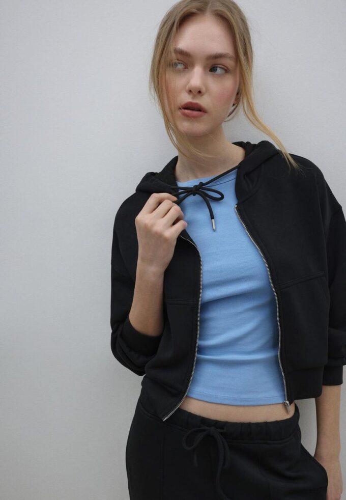 Soft-Feel Zip-Up Sweatshirt