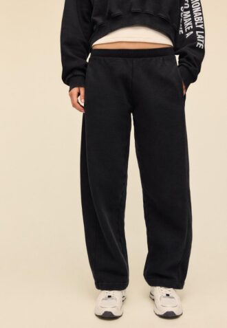 Soft-Touch Acid Wash Fleece Jogger Trousers