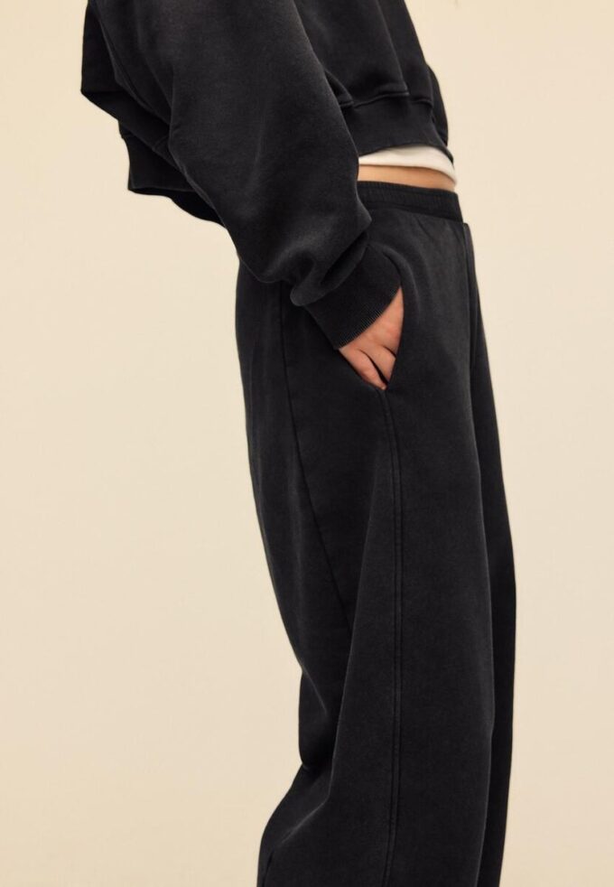 Soft-Touch Acid Wash Fleece Jogger Trousers Soft-Touch Acid Wash Fleece Jogger Trousers
