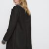 Soft-Touch Button-Up Midi Coat
