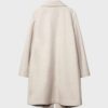 Soft-Touch Button-Up Midi Coat