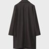 Soft-Touch Button-Up Midi Coat