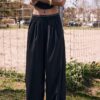 Soft-Touch Elasticated Waist Palazzo Joggers