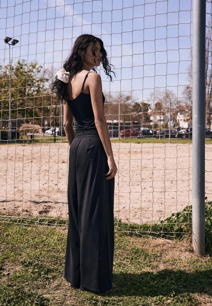 Soft-Touch Elasticated Waist Palazzo Joggers