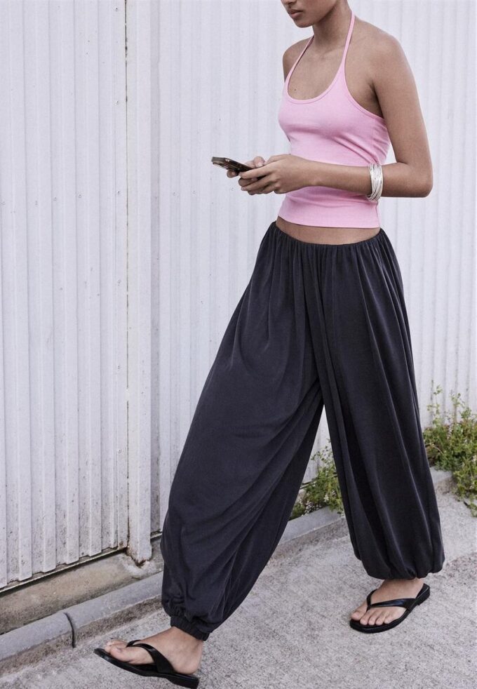 Soft-Touch Flowing Balloon Trousers Soft-Touch Flowing Balloon Trousers