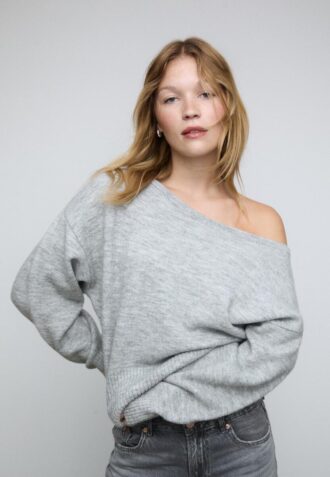 Soft-Touch Knit Boat Neck Sweater
