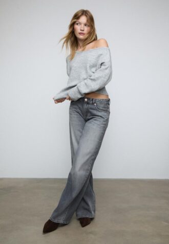 Soft-Touch Knit Boat Neck Sweater