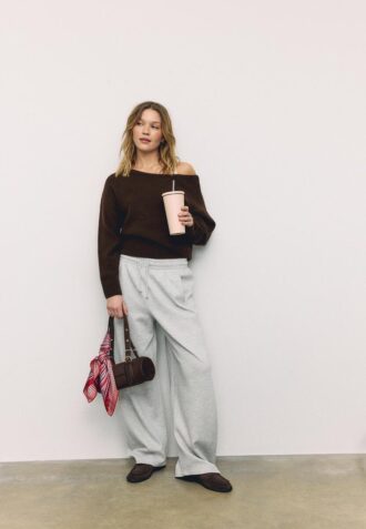 Soft-Touch Knit Boat Neck Sweater