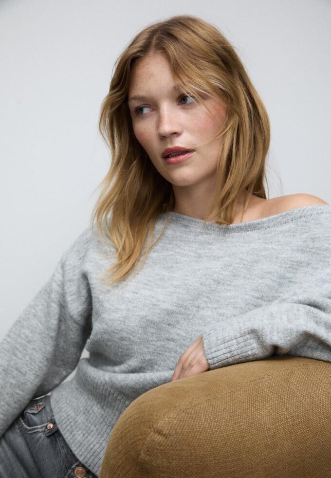 Soft-Touch Knit Boat Neck Sweater Soft-Touch Knit Boat Neck Sweater