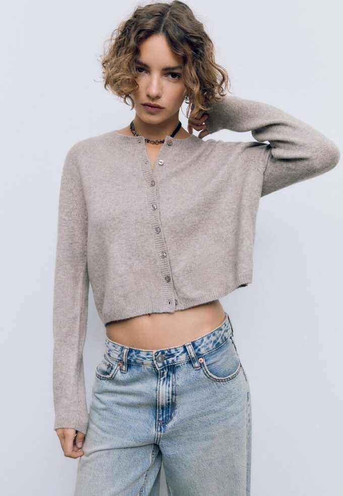 Soft-Touch Knit Cardigan with Buttons Soft-Touch Knit Cardigan with Buttons