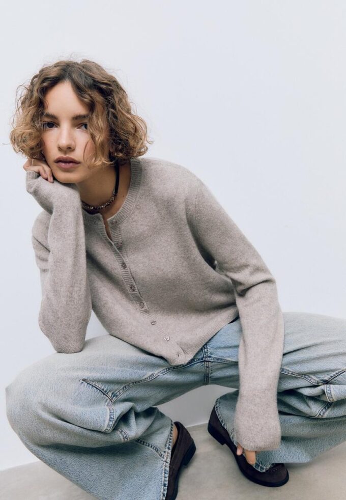 Soft-Touch Knit Cardigan with Buttons Soft-Touch Knit Cardigan with Buttons