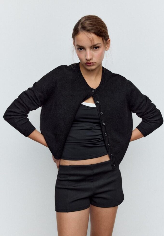 Soft-Touch Knit Cardigan with Buttons Soft-Touch Knit Cardigan with Buttons