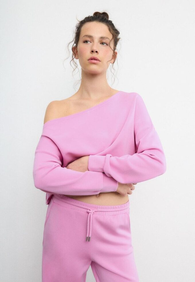 Soft-Touch Off-The-Shoulder Sweatshirt Soft-Touch Off-The-Shoulder Sweatshirt