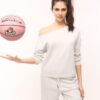 Soft-Touch Off-The-Shoulder Sweatshirt Soft-Touch Off-The-Shoulder Sweatshirt