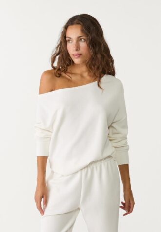 Soft-Touch Off-The-Shoulder Sweatshirt