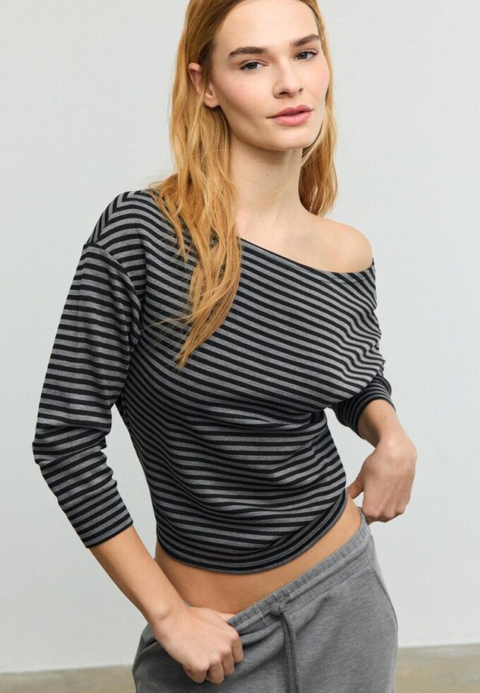 Soft-Touch Off-The-Shoulder Sweatshirt Soft-Touch Off-The-Shoulder Sweatshirt