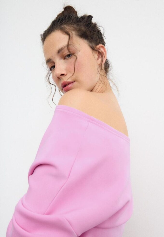 Soft-Touch Off-The-Shoulder Sweatshirt Soft-Touch Off-The-Shoulder Sweatshirt