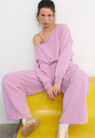 Soft-Touch Palazzo Jogger Trousers