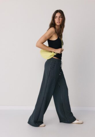 Soft-Touch Palazzo Jogger Trousers