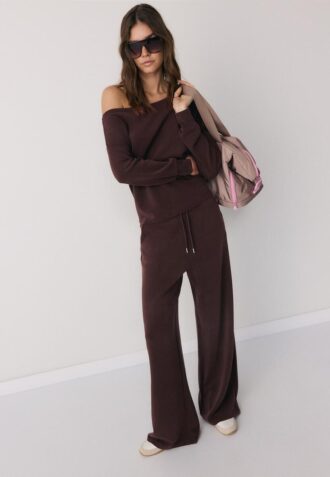 Soft-Touch Palazzo Jogger Trousers