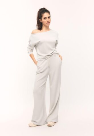 Soft-Touch Palazzo Jogger Trousers