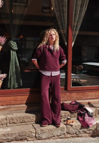 Soft-Touch Palazzo Jogger Trousers