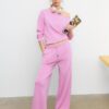 Soft-Touch Palazzo Jogger Trousers