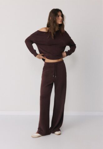 Soft-Touch Palazzo Jogger Trousers