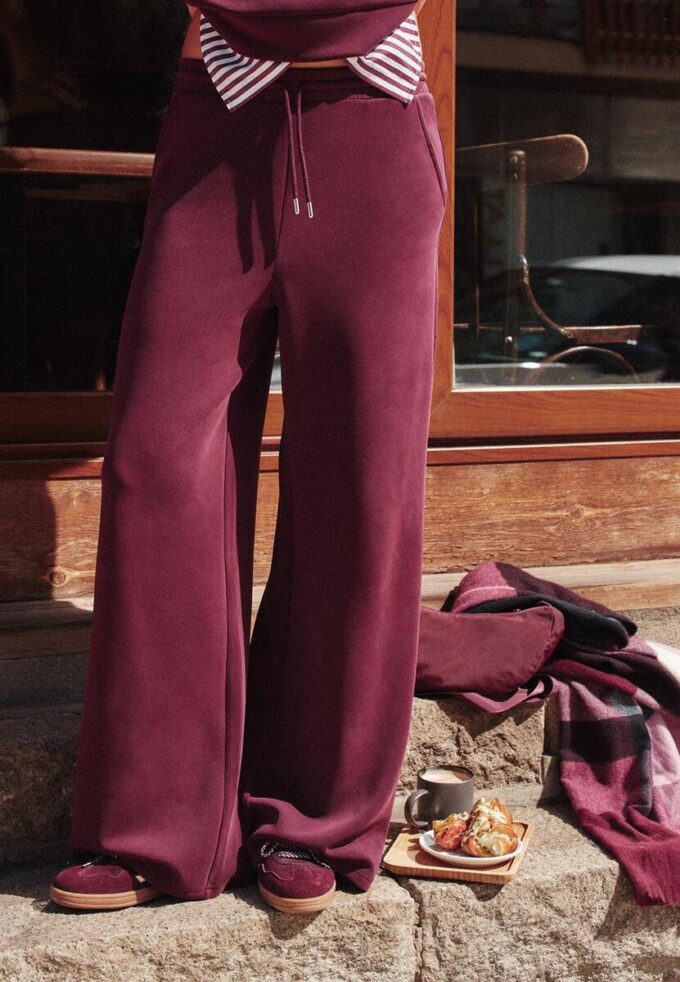 Soft-Touch Palazzo Jogger Trousers