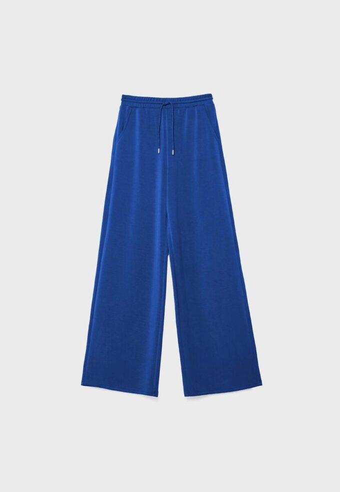 Soft-Touch Palazzo Jogger Trousers